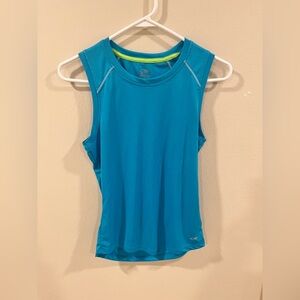 Champion Teal & Neon Lime Activewear Tank Top - Small